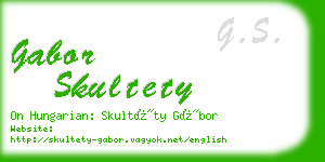 gabor skultety business card